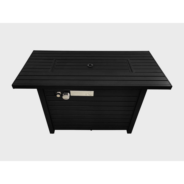 Latitude Run® Havery Stainless Steel Outdoor Fire Pit Table with Lid Wayfair